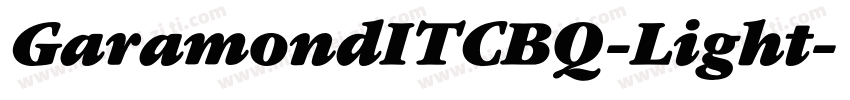 GaramondITCBQ-Light字体转换