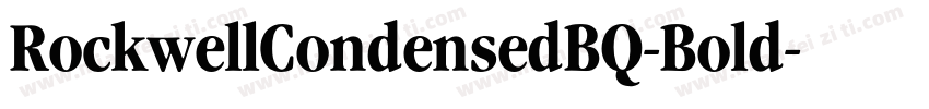 RockwellCondensedBQ-Bold字体转换