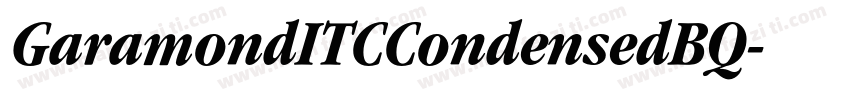 GaramondITCCondensedBQ字体转换