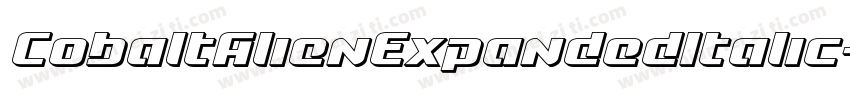 CobaltAlienExpandedItalic-WgB4字体转换