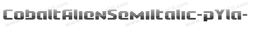 CobaltAlienSemiItalic-pYla字体转换