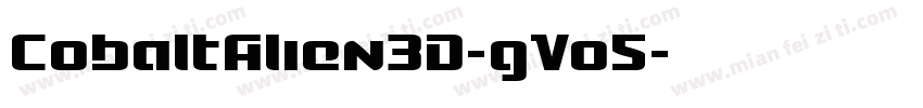 CobaltAlien3D-gVo5字体转换