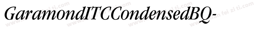 GaramondITCCondensedBQ字体转换