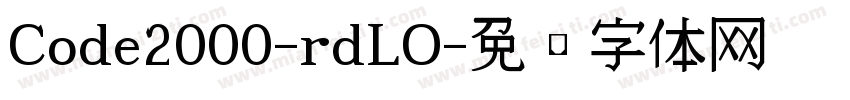 Code2000-rdLO字体转换