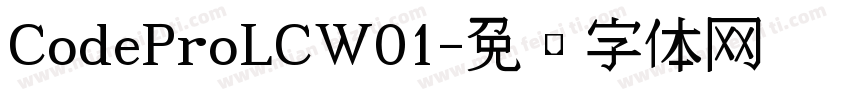 CodeProLCW01字体转换