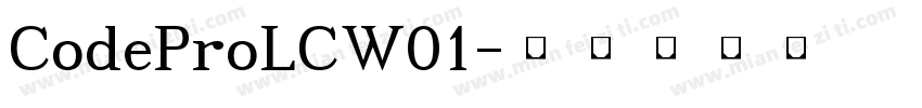 CodeProLCW01字体转换