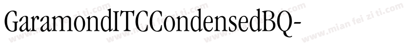 GaramondITCCondensedBQ字体转换