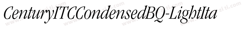 CenturyITCCondensedBQ-LightItalic字体转换