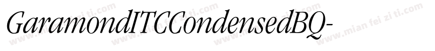 GaramondITCCondensedBQ字体转换