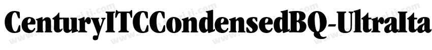 CenturyITCCondensedBQ-UltraItalic字体转换