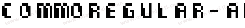 CommoRegular-aMgx字体转换