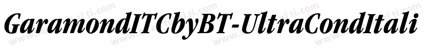 GaramondITCbyBT-UltraCondItalic字体转换