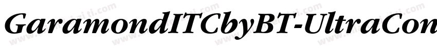 GaramondITCbyBT-UltraCondItalic字体转换
