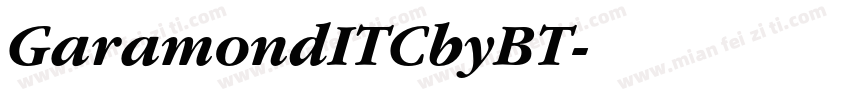 GaramondITCbyBT字体转换
