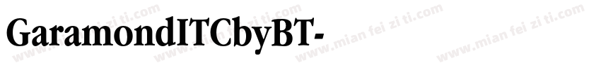GaramondITCbyBT字体转换