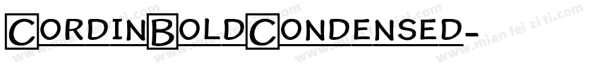 CordinBoldCondensed字体转换