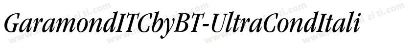 GaramondITCbyBT-UltraCondItalic字体转换