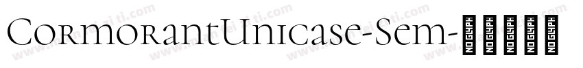 CormorantUnicase-Sem字体转换