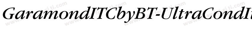 GaramondITCbyBT-UltraCondItalic字体转换