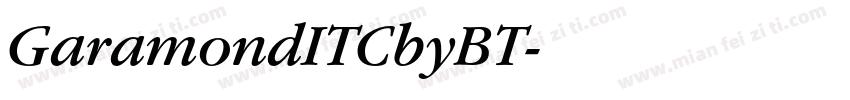 GaramondITCbyBT字体转换