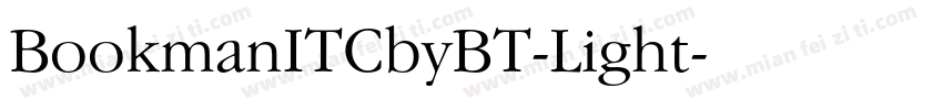 BookmanITCbyBT-Light字体转换