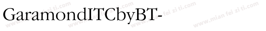 GaramondITCbyBT字体转换