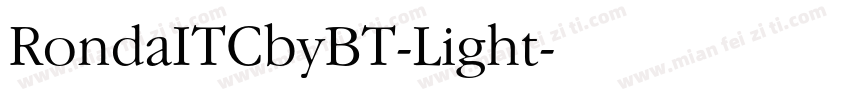 RondaITCbyBT-Light字体转换