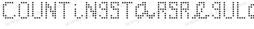 CountingStarsRegular-Lqdg字体转换