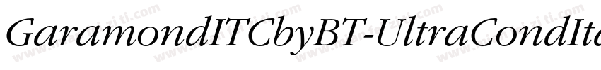 GaramondITCbyBT-UltraCondItalic字体转换