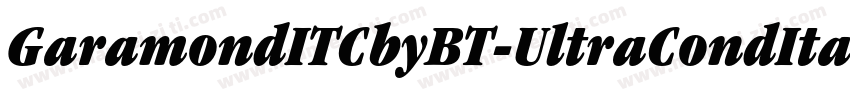 GaramondITCbyBT-UltraCondItalic字体转换