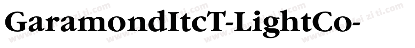 GaramondItcT-LightCo字体转换