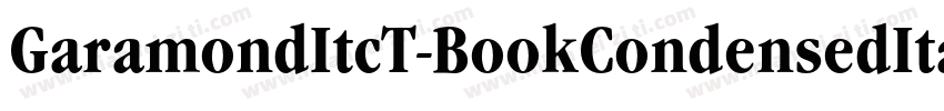 GaramondItcT-BookCondensedItalic字体转换