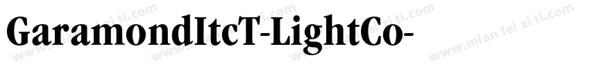 GaramondItcT-LightCo字体转换