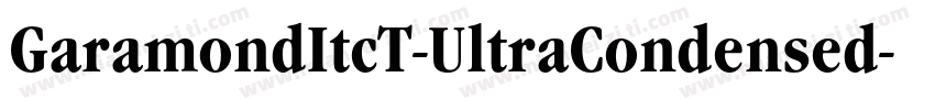 GaramondItcT-UltraCondensed字体转换