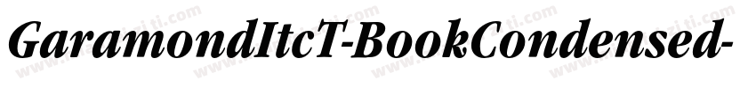 GaramondItcT-BookCondensed字体转换