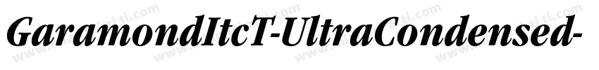 GaramondItcT-UltraCondensed字体转换