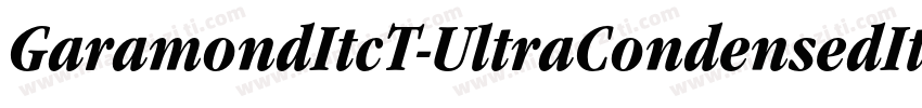 GaramondItcT-UltraCondensedItalic字体转换