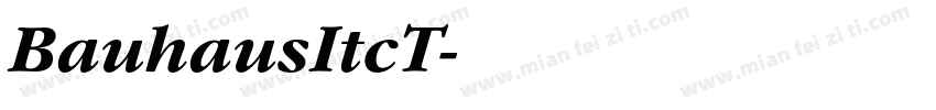 BauhausItcT字体转换
