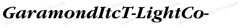 GaramondItcT-LightCo字体转换