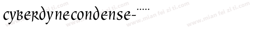 cyberdynecondense字体转换