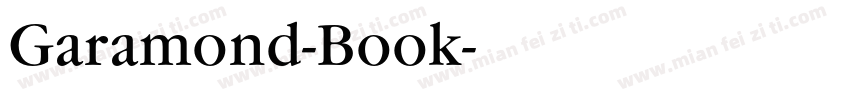 Garamond-Book字体转换