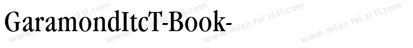 GaramondItcT-Book字体转换
