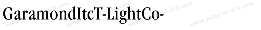 GaramondItcT-LightCo字体转换