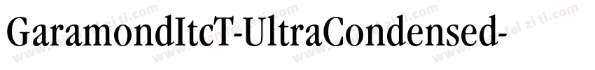 GaramondItcT-UltraCondensed字体转换