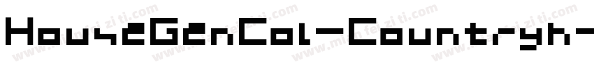 HouseGenCol-Countryh字体转换