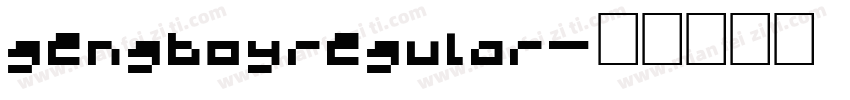 gengboyregular字体转换