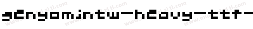 genyomintw-heavy-ttf字体转换