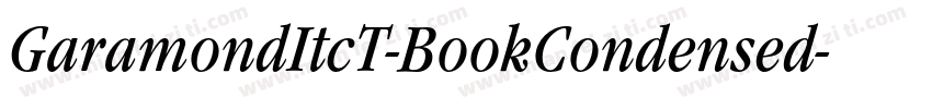 GaramondItcT-BookCondensed字体转换