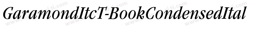GaramondItcT-BookCondensedItalic字体转换