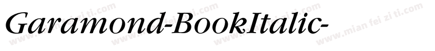 Garamond-BookItalic字体转换